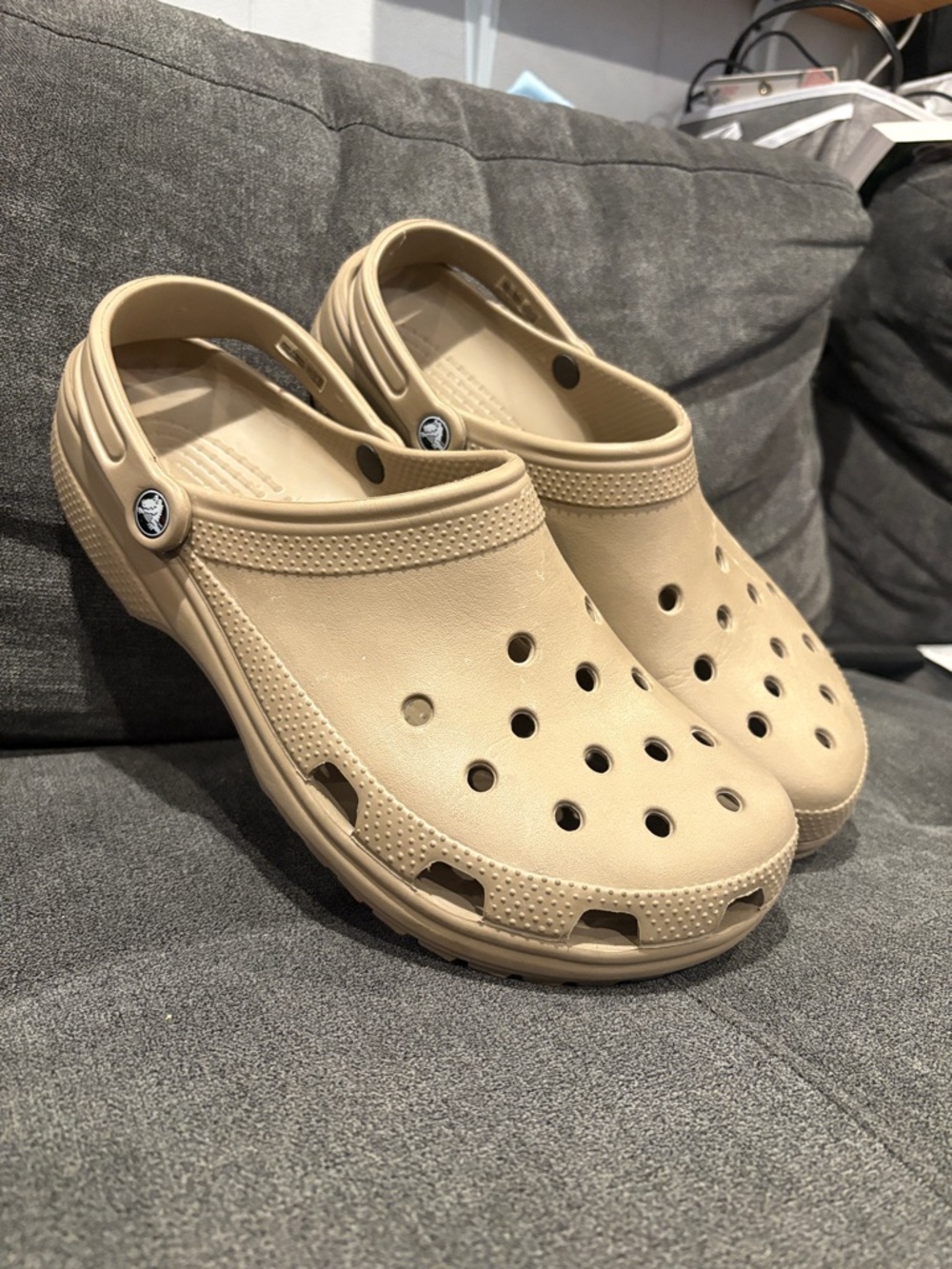 CROCS Classic Clog in Tan size 13